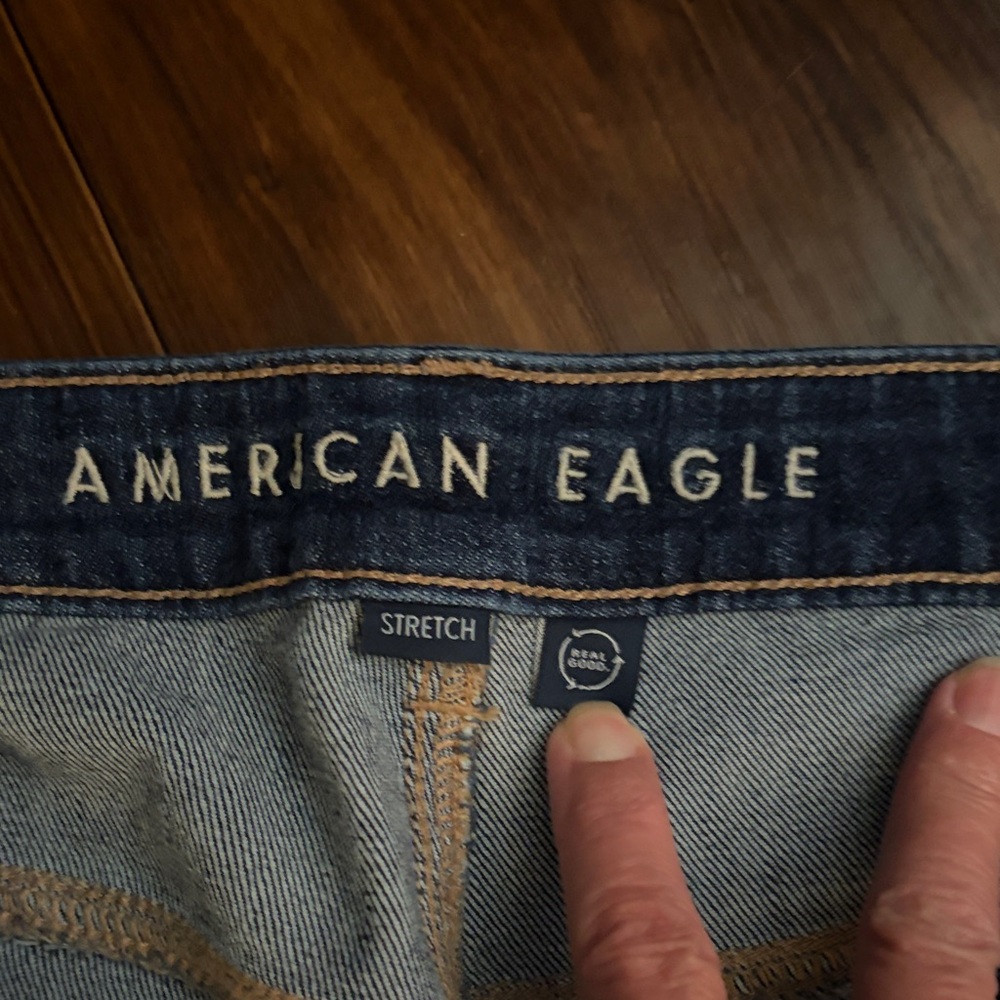 American Eagle Outfitters Dark Blue Flare Jeans - Picture 2 of 4